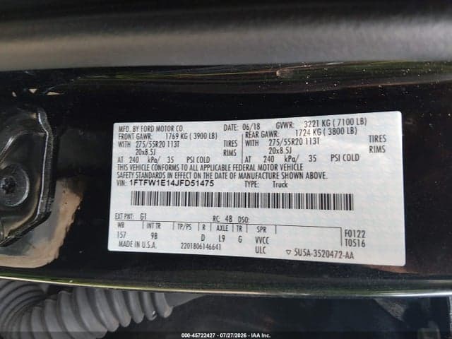 2018 FORD F-150 PLATINUM 9