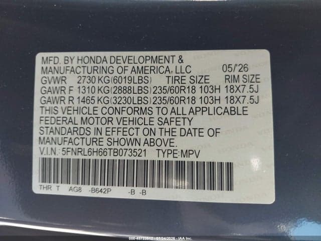 2026 HONDA ODYSSEY EX-L 9