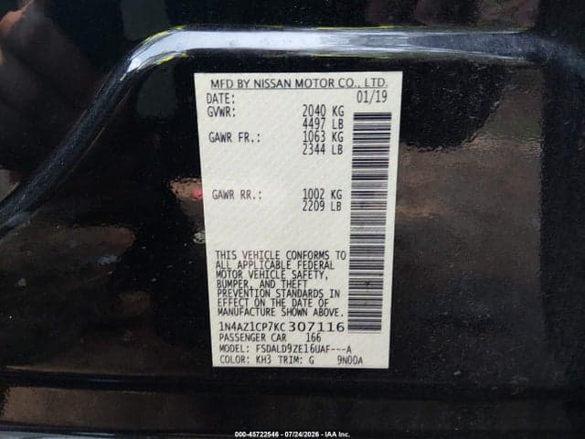 2019 NISSAN LEAF SV 9