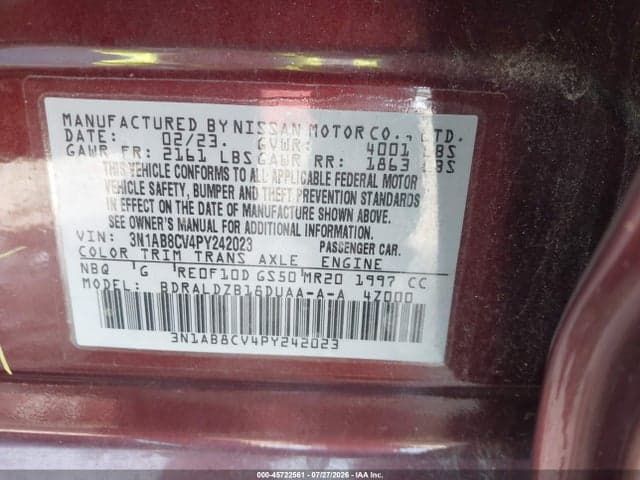 2023 NISSAN SENTRA SV XTRONIC CVT 9