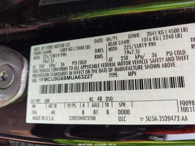 2021 FORD ESCAPE SE 9