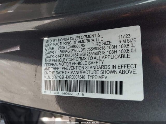 2024 HONDA PILOT EX-L 9