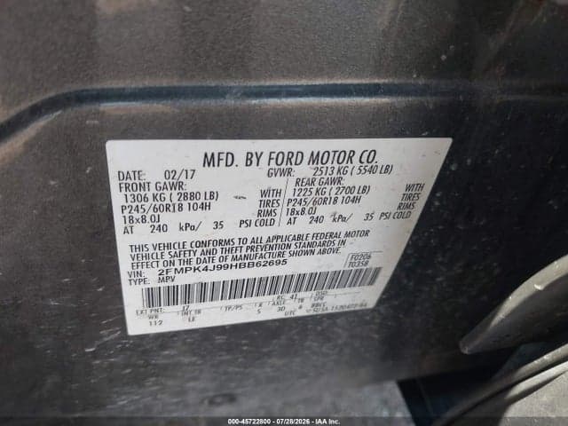 2017 FORD EDGE SEL 9