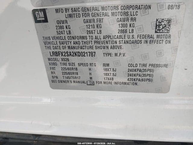 2019 BUICK ENVISION AWD ESSENCE 9