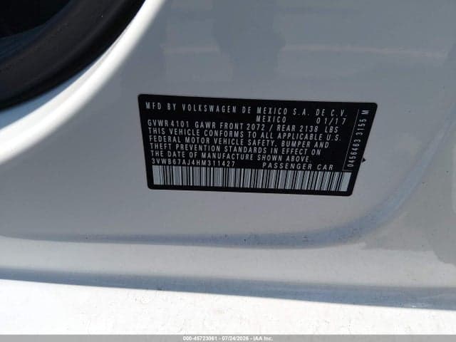 2017 VOLKSWAGEN JETTA 1.4T SE 9