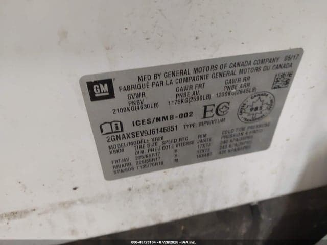 2018 CHEVROLET EQUINOX LT 9