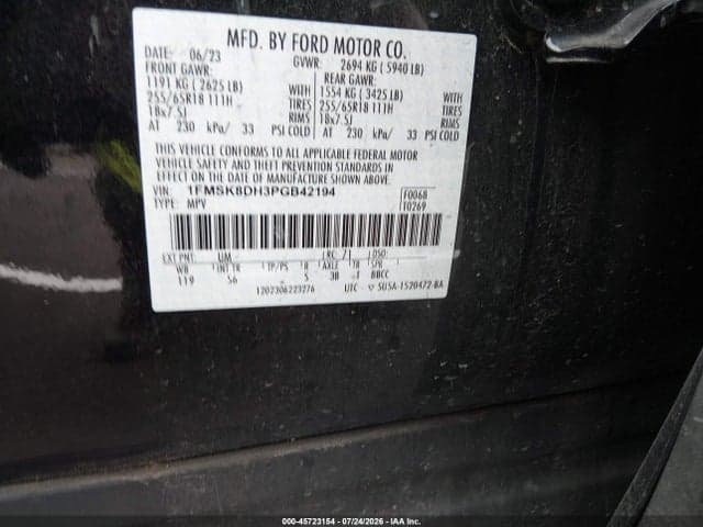 2023 FORD EXPLORER XLT 9