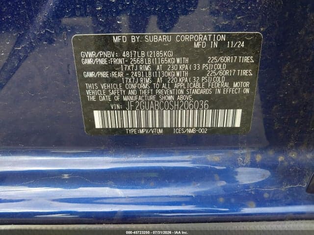 2025 SUBARU CROSSTREK 9