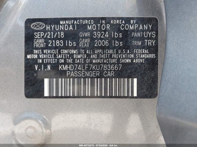 2019 HYUNDAI ELANTRA SE 9