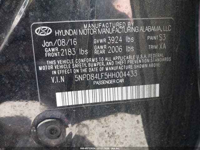 2017 HYUNDAI ELANTRA SE 9
