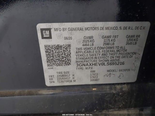 2020 CHEVROLET EQUINOX FWD LS 9
