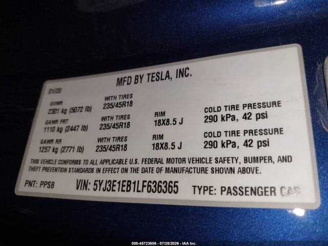 2020 TESLA MODEL 3 LONG RANGE DUAL MOTOR ALL-WHEEL DRIVE 9