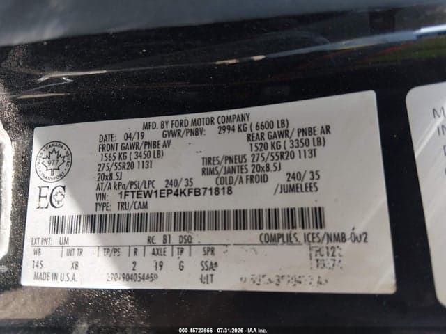 2019 FORD F-150 XLT 9