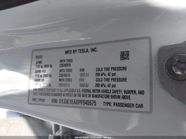 2023 TESLA MODEL 3 REAR-WHEEL DRIVE 9