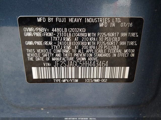 2017 SUBARU FORESTER 2.5I PREMIUM 9
