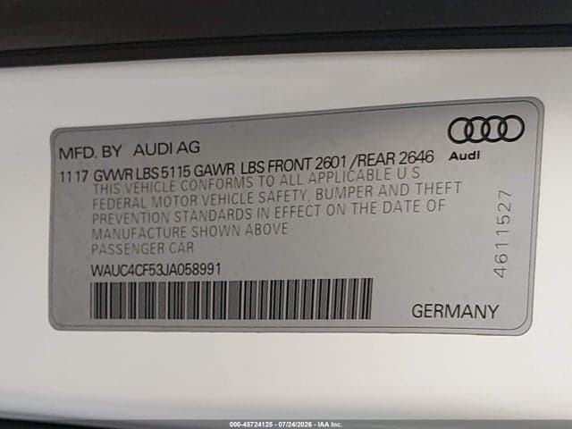 2018 AUDI S5 3.0T PREMIUM PLUS 9