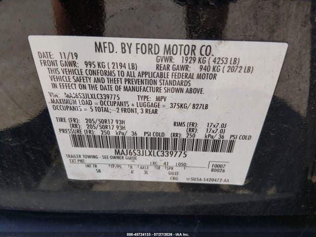2020 FORD ECOSPORT SES 9
