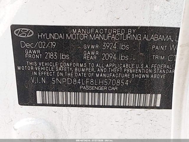 2020 HYUNDAI ELANTRA SEL 9