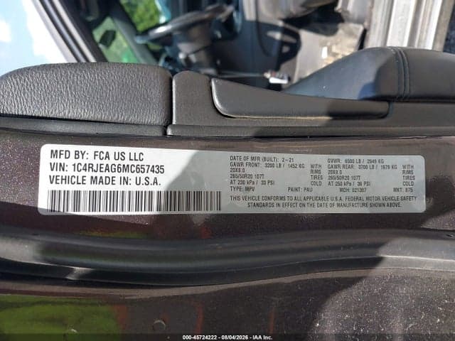 2021 JEEP GRAND CHEROKEE LAREDO X 4X2 9