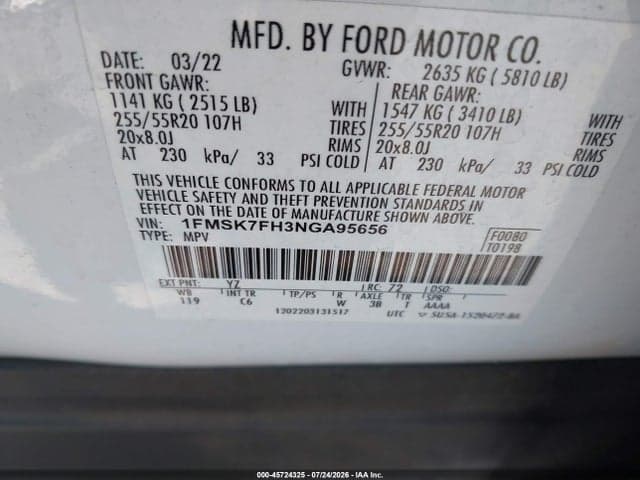 2022 FORD EXPLORER LIMITED 9