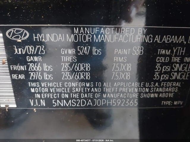 2023 HYUNDAI SANTA FE SEL 9