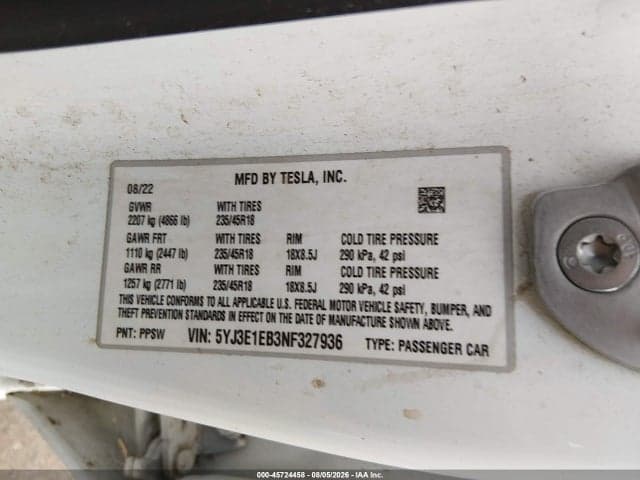 2022 TESLA MODEL 3 LONG RANGE DUAL MOTOR ALL-WHEEL DRIVE 9