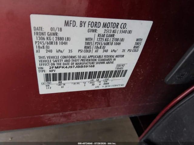 2018 FORD EDGE SEL 9