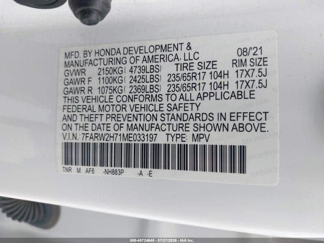 2021 HONDA CR-V AWD SPECIAL EDITION 9