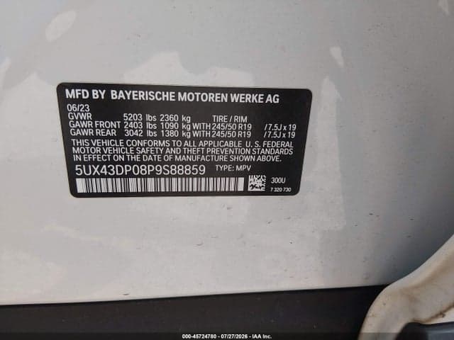 2023 BMW X3 SDRIVE30I 9