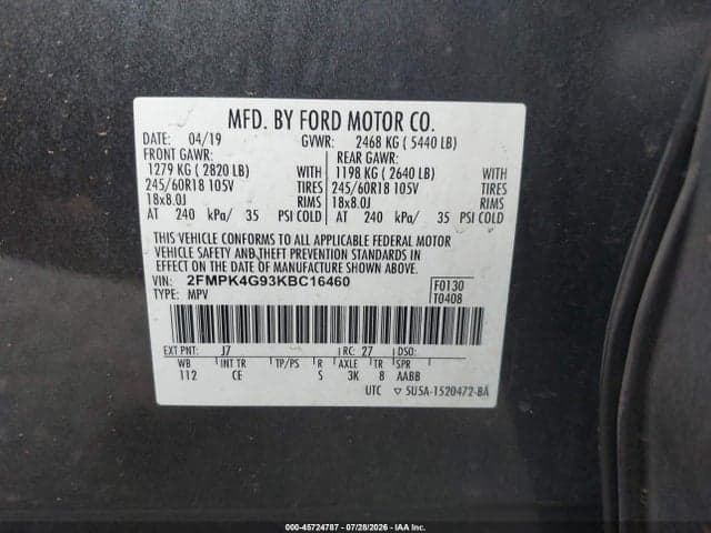 2019 FORD EDGE SE 9