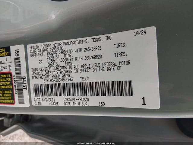 2025 TOYOTA TUNDRA SR5 9