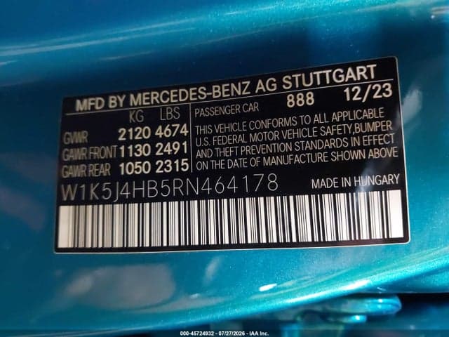 2024 MERCEDES-BENZ CLA 250 COUPE 4MATIC 9