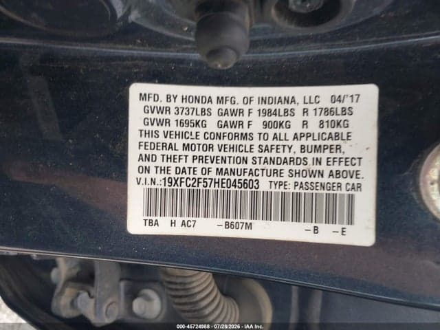 2017 HONDA CIVIC LX 9