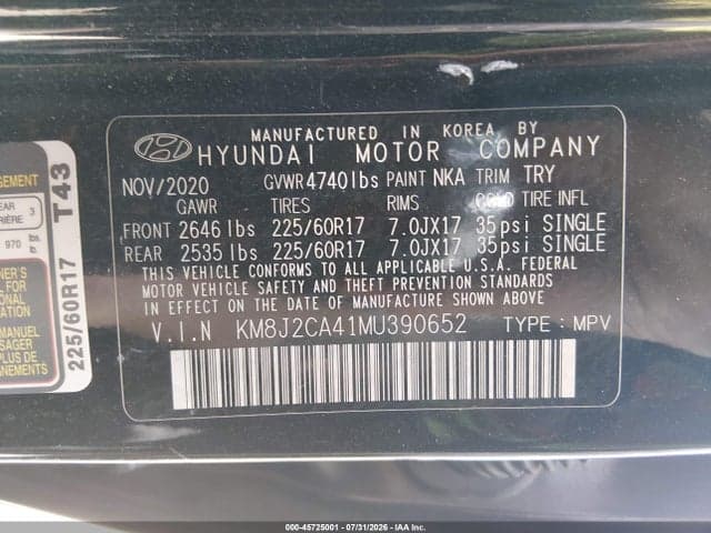 2021 HYUNDAI TUCSON SE 9