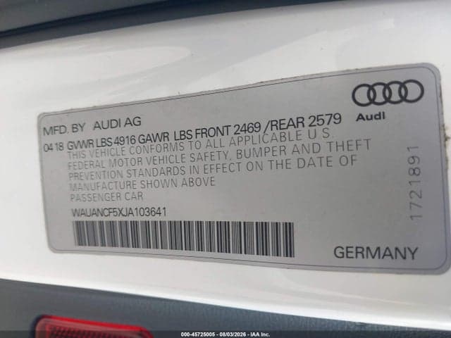 2018 AUDI A5 2.0T PREMIUM 9