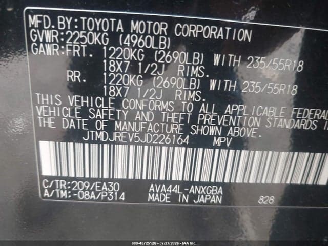 2018 TOYOTA RAV4 HYBRID LIMITED 9