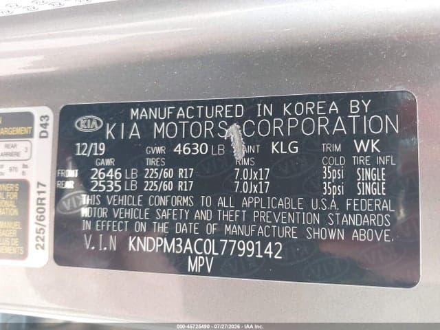 2020 KIA SPORTAGE LX 9