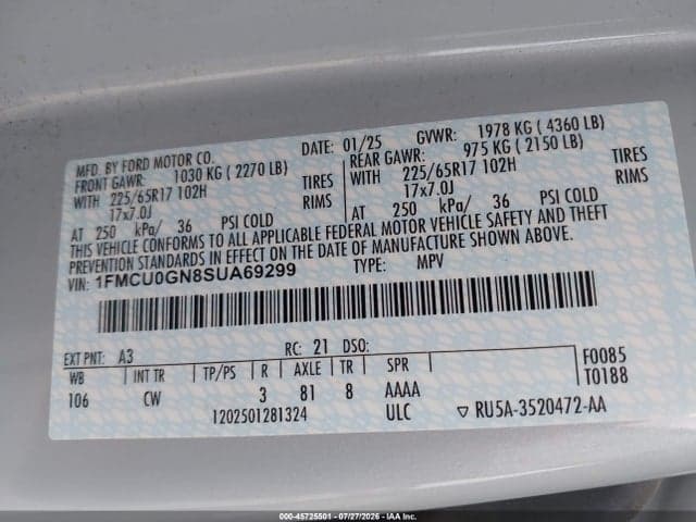 2025 FORD ESCAPE ACTIVE 9