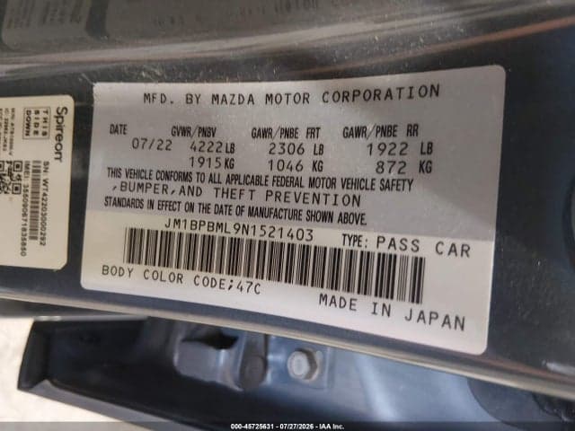 2022 MAZDA MAZDA3 PREMIUM 9