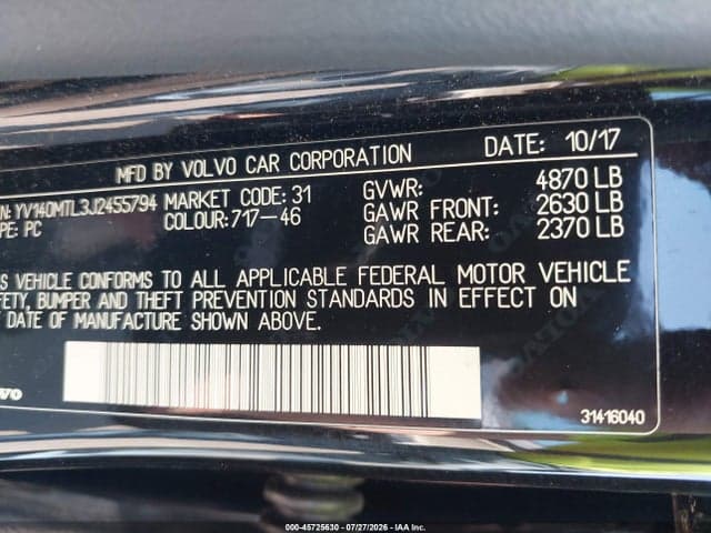 2018 VOLVO S60 T5 DYNAMIC 9