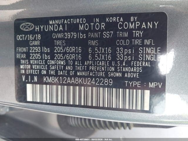 2019 HYUNDAI KONA SE 9