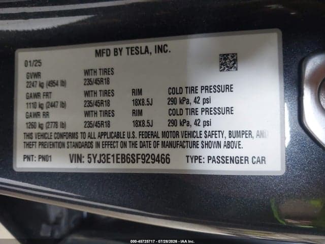 2025 TESLA MODEL 3 LONG RANGE ALL-WHEEL DRIVE 9