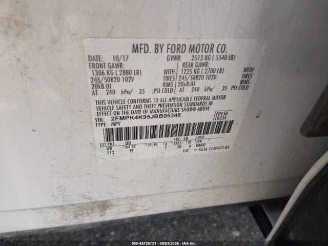 2018 FORD EDGE TITANIUM 9