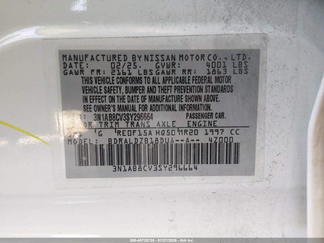 2025 NISSAN SENTRA SV 9