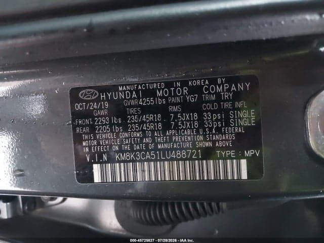 2020 HYUNDAI KONA LIMITED 9