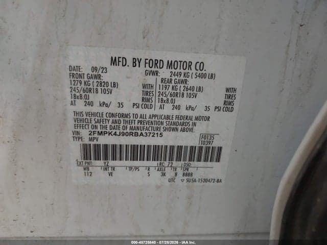 2024 FORD EDGE SEL 9