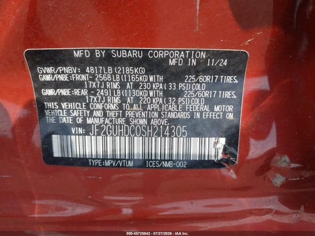 2025 SUBARU CROSSTREK PREMIUM 9