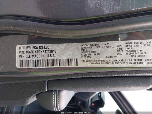 2025 JEEP GRAND CHEROKEE L LAREDO X 4X4 9