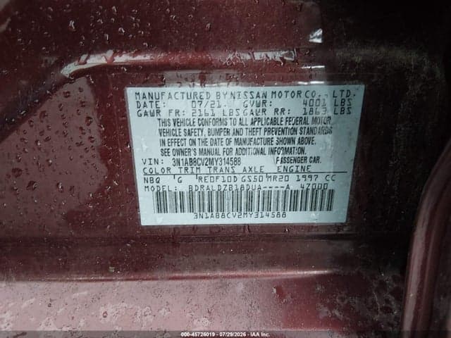 2021 NISSAN SENTRA SV XTRONIC CVT 9