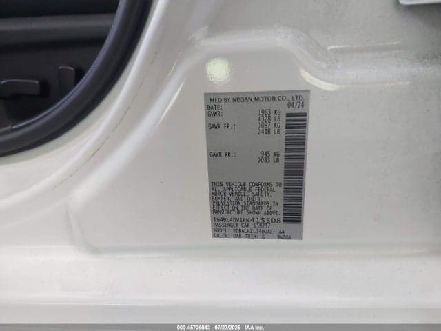 2024 NISSAN ALTIMA SV FWD 9